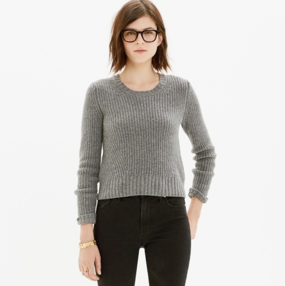 Madewell Gray Merino Wool Pullover Sweater Size XS